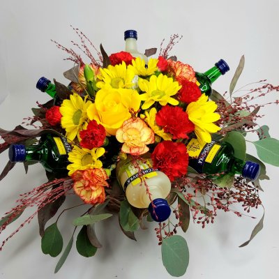 Netradiční kytice - Becherovka