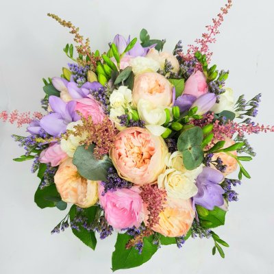 Svatební kytice z růží Austin č. 577