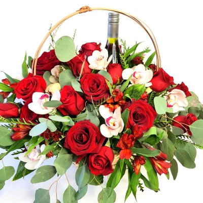 Koš s vínem Evelína