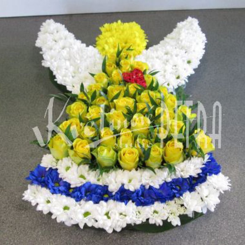 Bestattungsengel gelb-weiß-blau Nr. 37