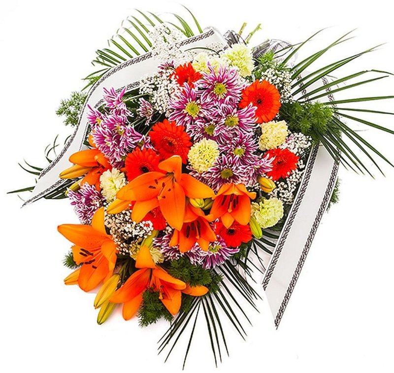 Траурний букет з гвоздиками