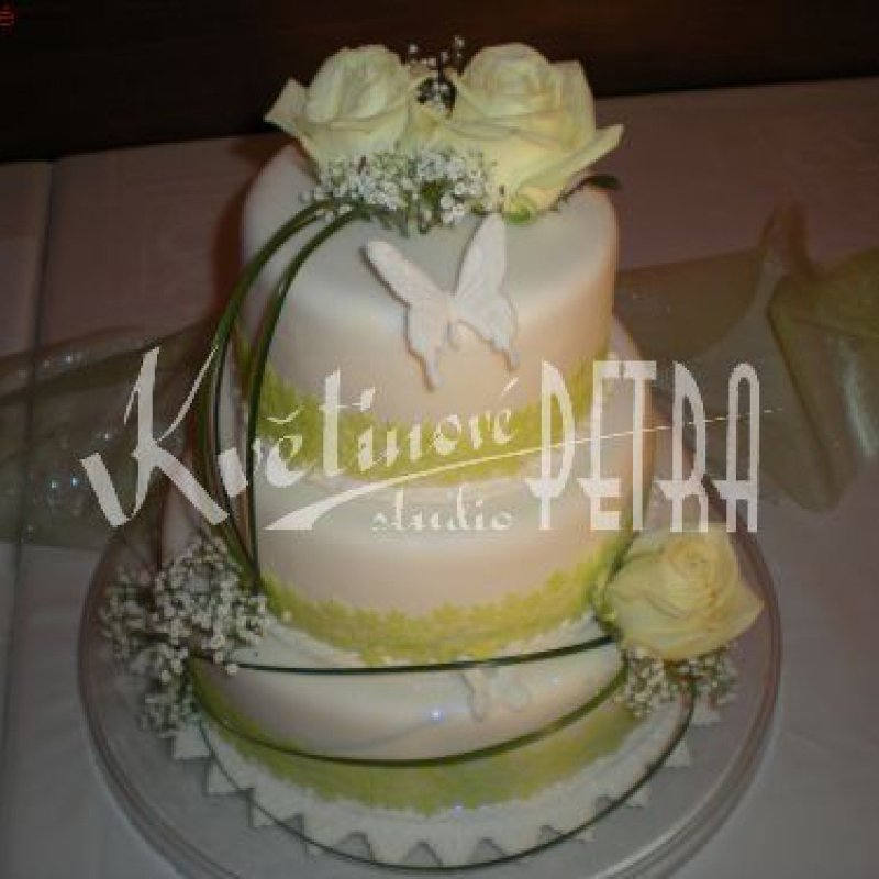 Květinová dekorace na dort č. 2