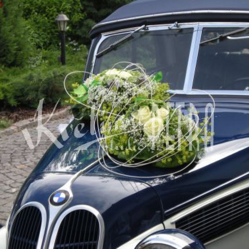 Wedding arrangement for car No. 148