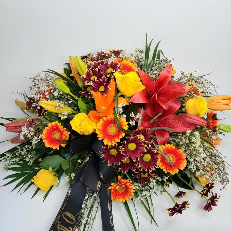 Smuteční kytice vypichovaná č. 7