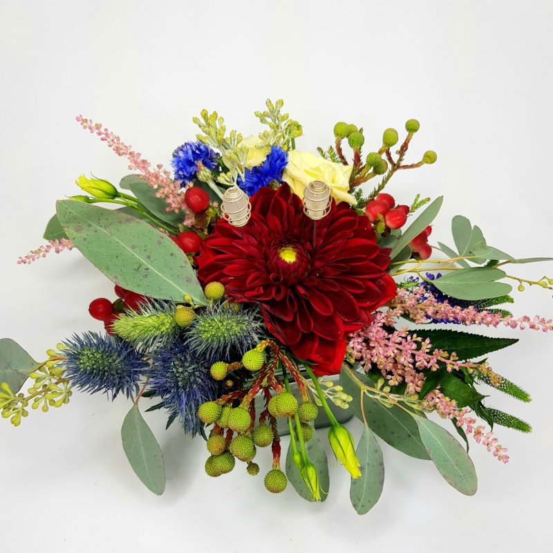 Květinová dekorace na snubní prstýnky č. 12